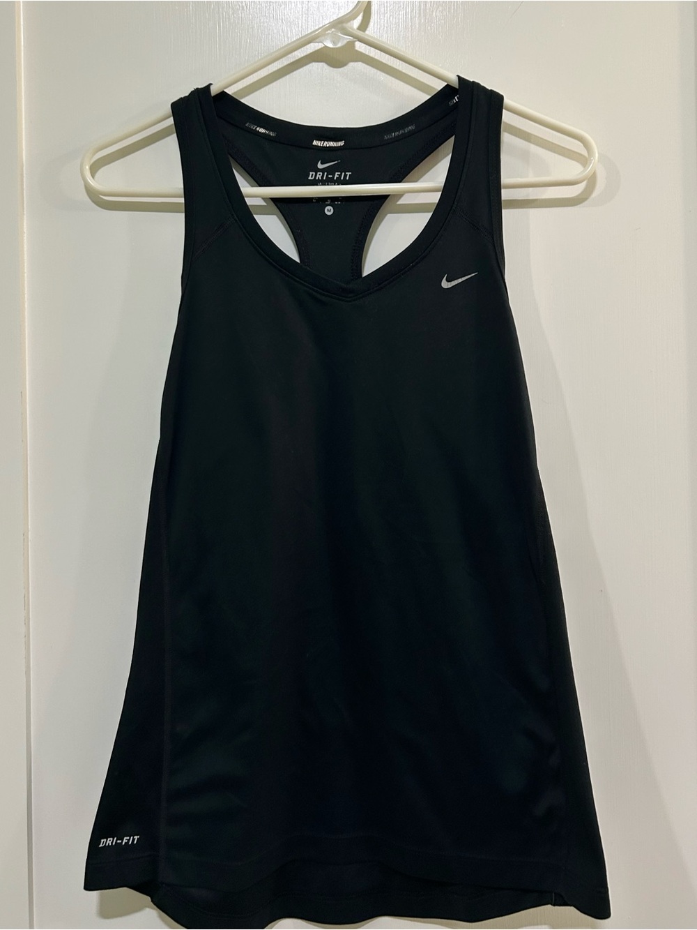 Nike Dri-FIT Black Racerback Running Tank Top M Athletic Workout